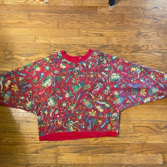 Athentic Forenza red sweathshirt with primitive design M, 70s, good condition - Picture 5 of 5